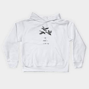 Flying ducks Kids Hoodie